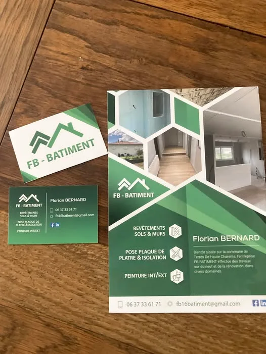 Plaquettes et cartes de FB Bâtiment