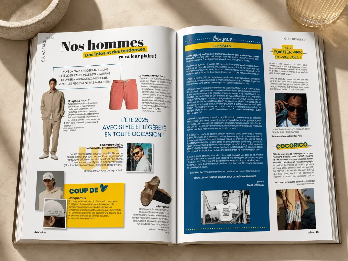 Conception graphique et mise en page d'un magazine Sublim - le magazine  réalisation Lulu Communication.
