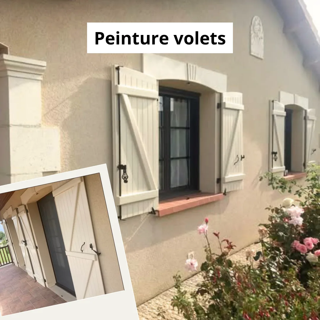 FB Bâtiment réalise la préparation et la peinture des volets pour rénover les menuiseries extérieures et valoriser la façade de votre maison.