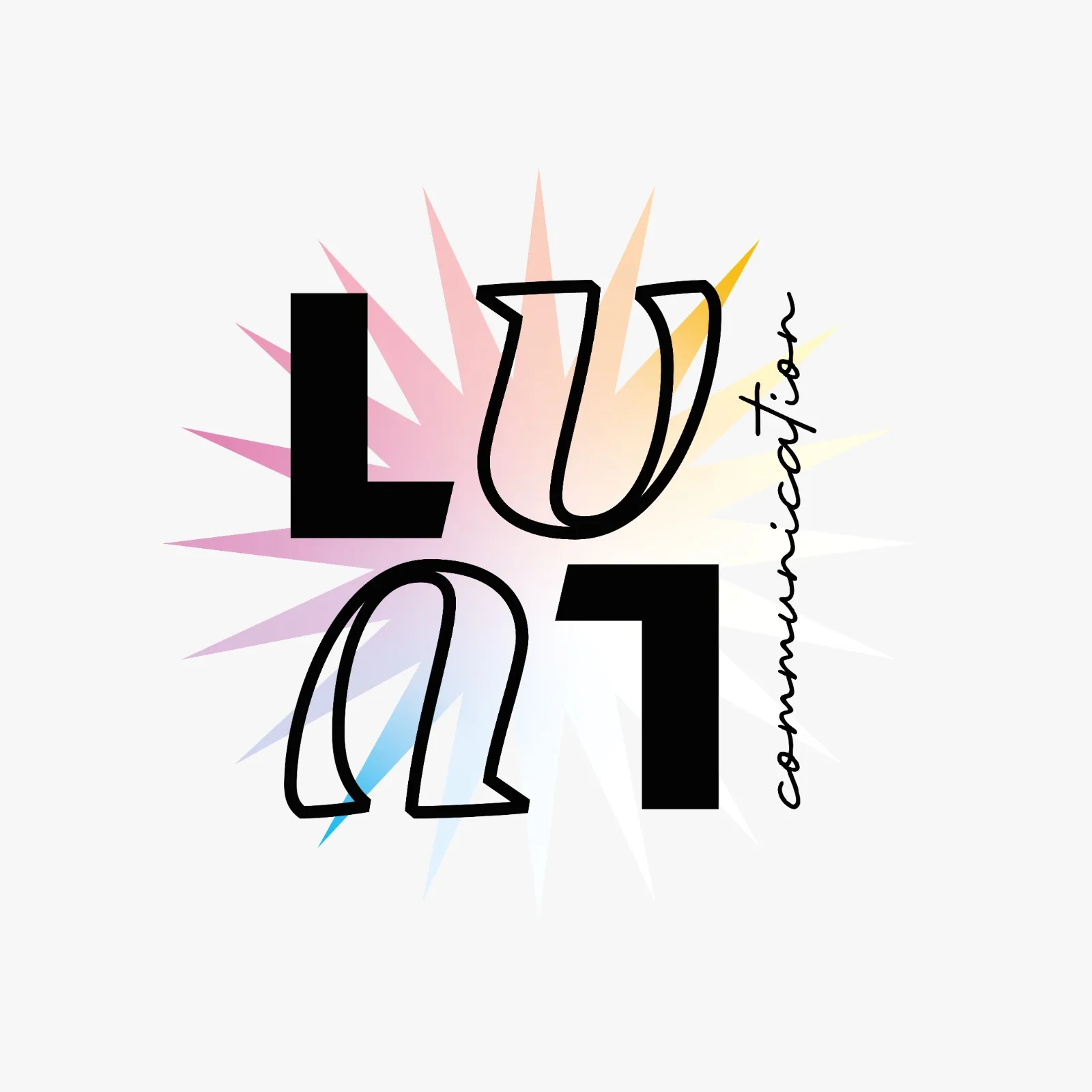 Logo de Lulu communication, noté LULU en gros